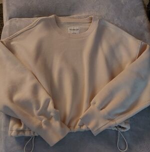 Abercrombie & Fitch Cream Women's Sweatshirt Size Small